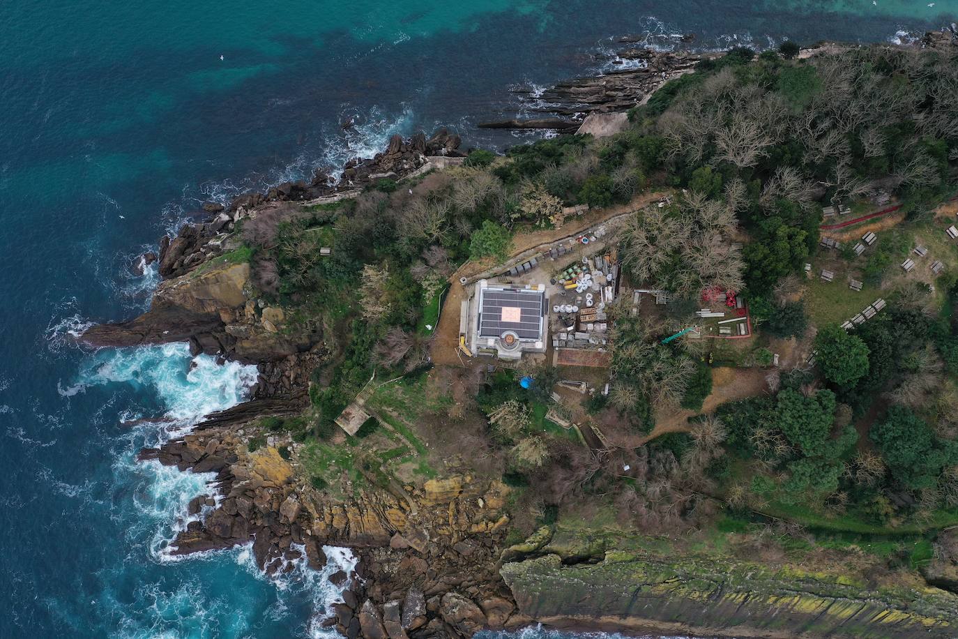 Así ha quedado la isla tras los trabajos, a vista de dron