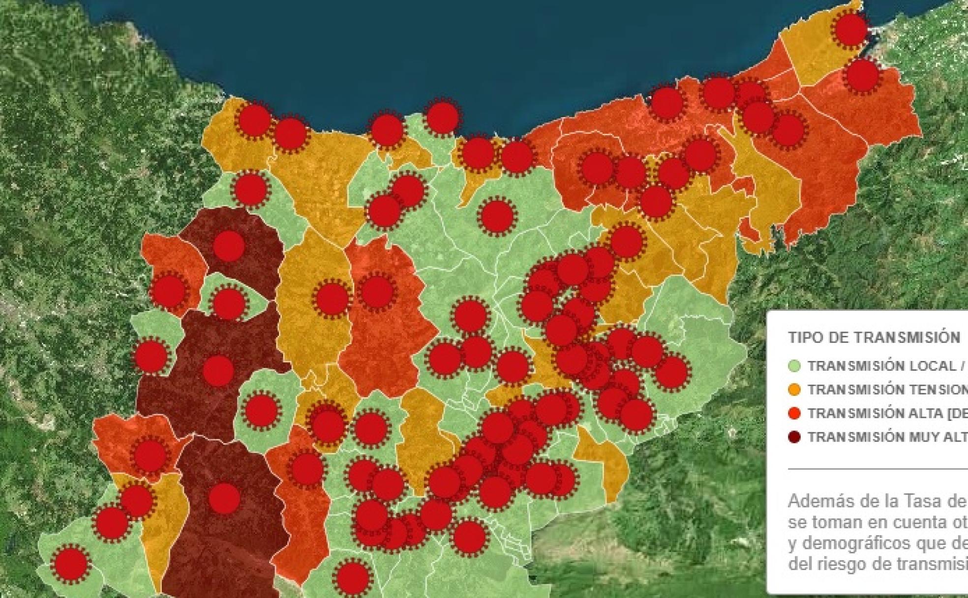 Coronavirus: Bergara, Elgoibar, Oñati y Mendaro, únicas localidades en rojo en Gipuzkoa