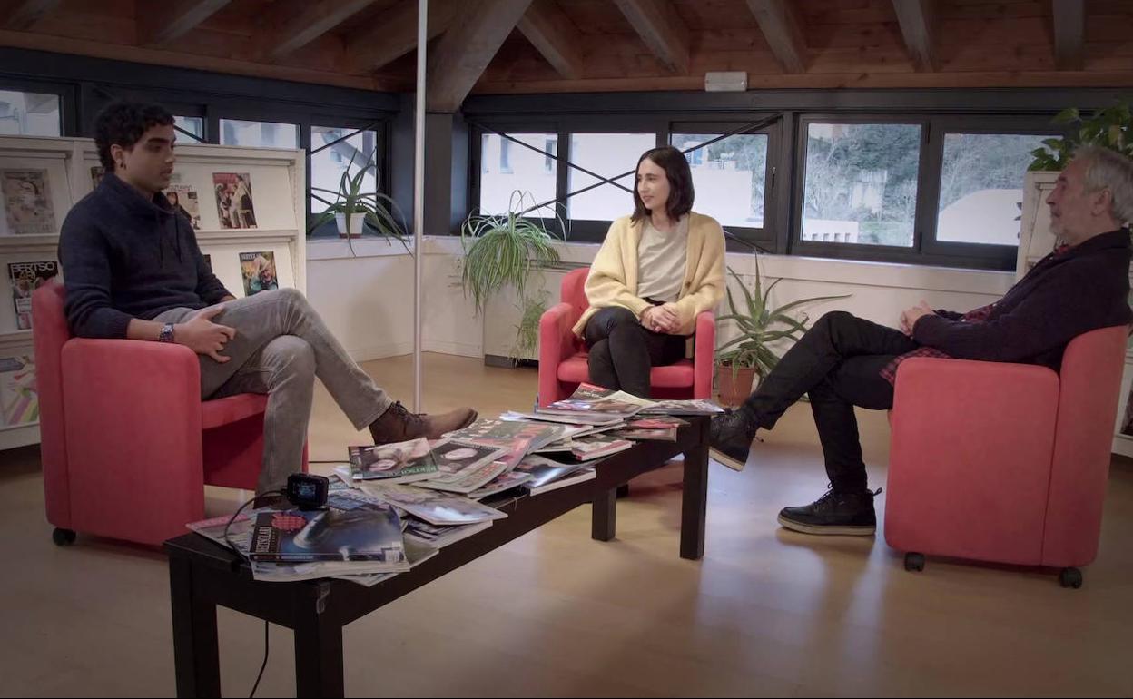 Beñat Hach Embarek, Eider Perez eta Joxean Agirre.