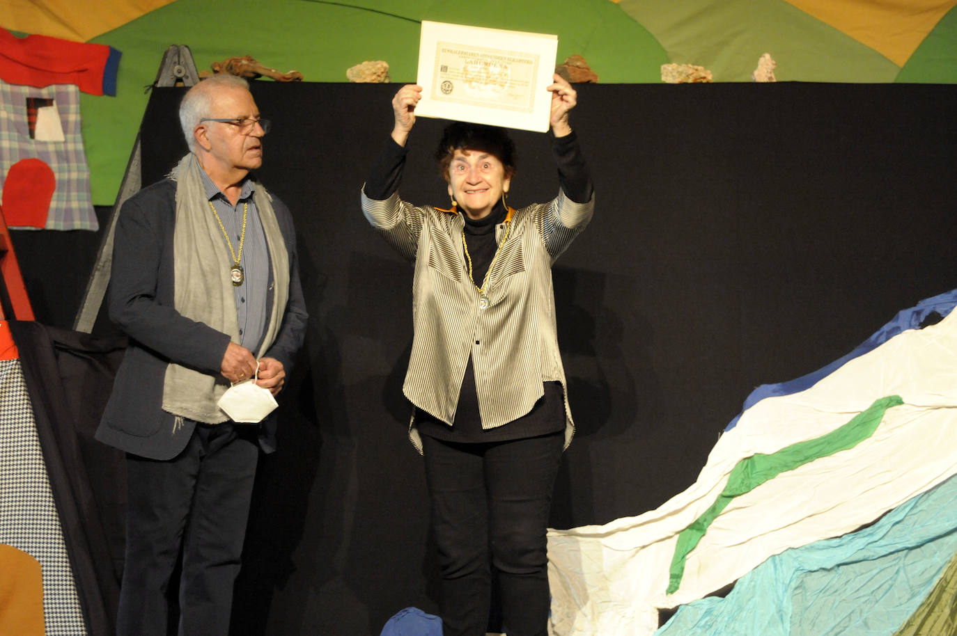 La titiritera y confundadora de Txontxongillo Taldea, Enkarni Genua, ingresa como socia de número en la Real Sociedad Bascongada de Amigos del País