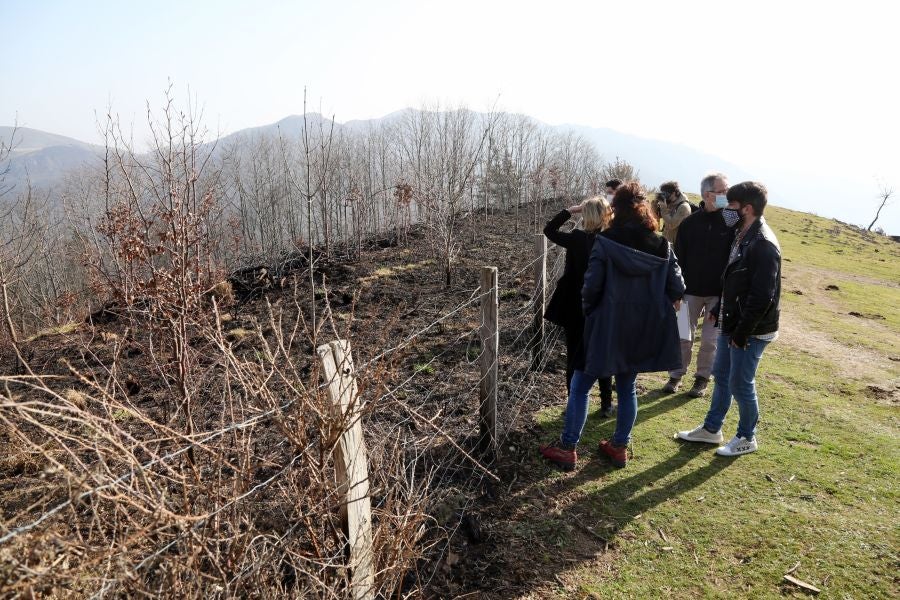 La Diputación de Gipuzkoa y el Ayuntamiento de Irun han hecho balance de los daños causados por el fuego de hace dos semanas