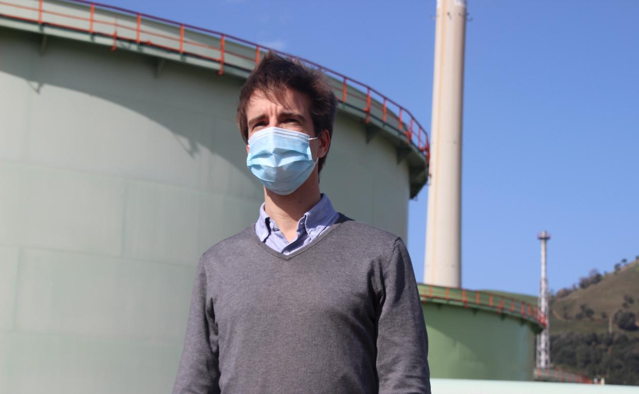 Arturo Fernández, en la refinería de Petronor en Muskiz. 