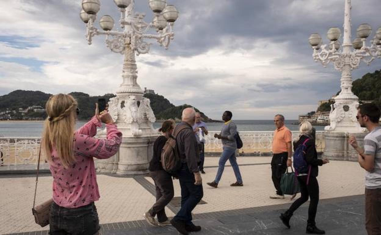 Una turista en San Sebastián..