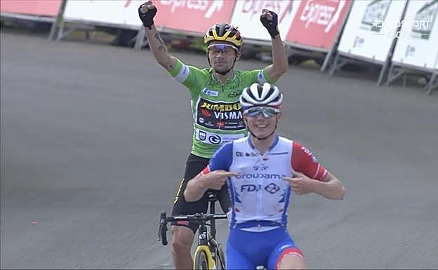 Roglic gana la Itzulia y cede la victoria en Arrate a Gaudu