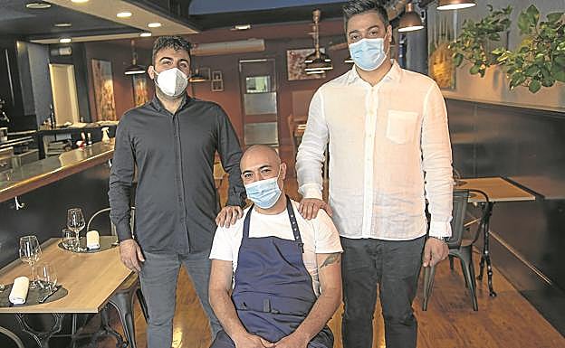 Marco, Giuseppe y Nicola son el alma del ristorante Cívico 14