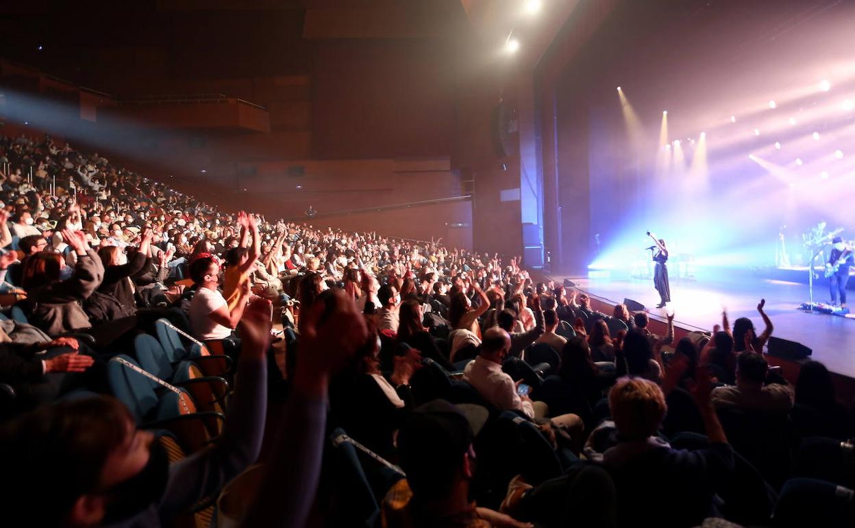 Concierto de La Oreja de Van Gogh el pasado mes en el Kursaal, donde no se va a interrumpir la programación. 