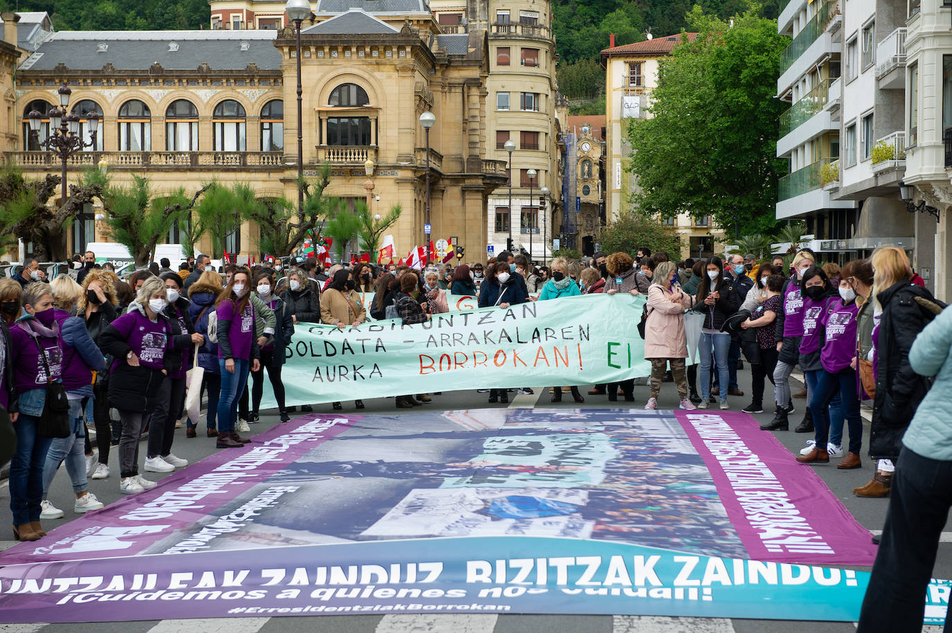 Fotos: Movilización contenida por el Primero de Mayo