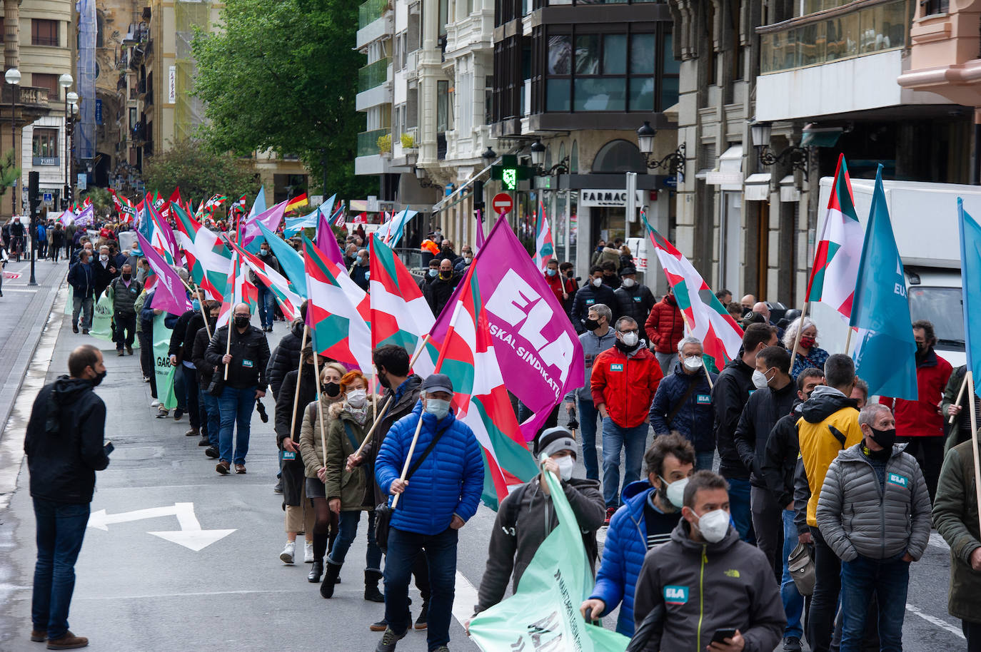 Fotos: Movilización contenida por el Primero de Mayo
