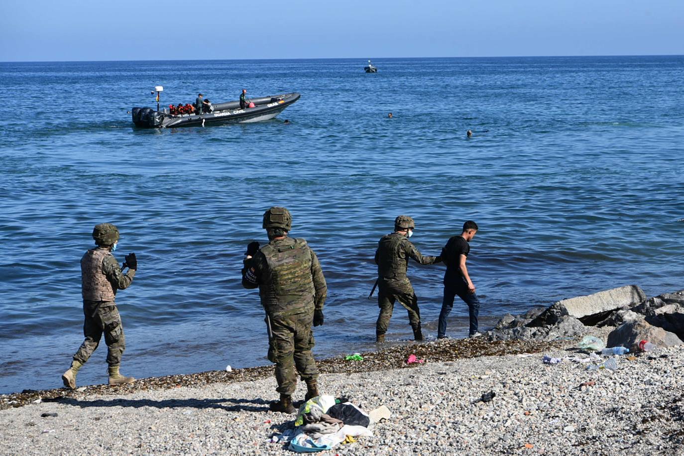 Fotos: Llegada masiva de inmigrantes a Ceuta