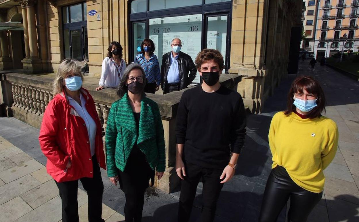 Organizadores y autoridades, en la presentación de este miércoles en Donostia 