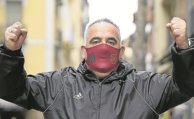 Alberto Bizkai, de Indar Gorri, acepta que los puntos vuelen por un día a Gipuzkoa. 