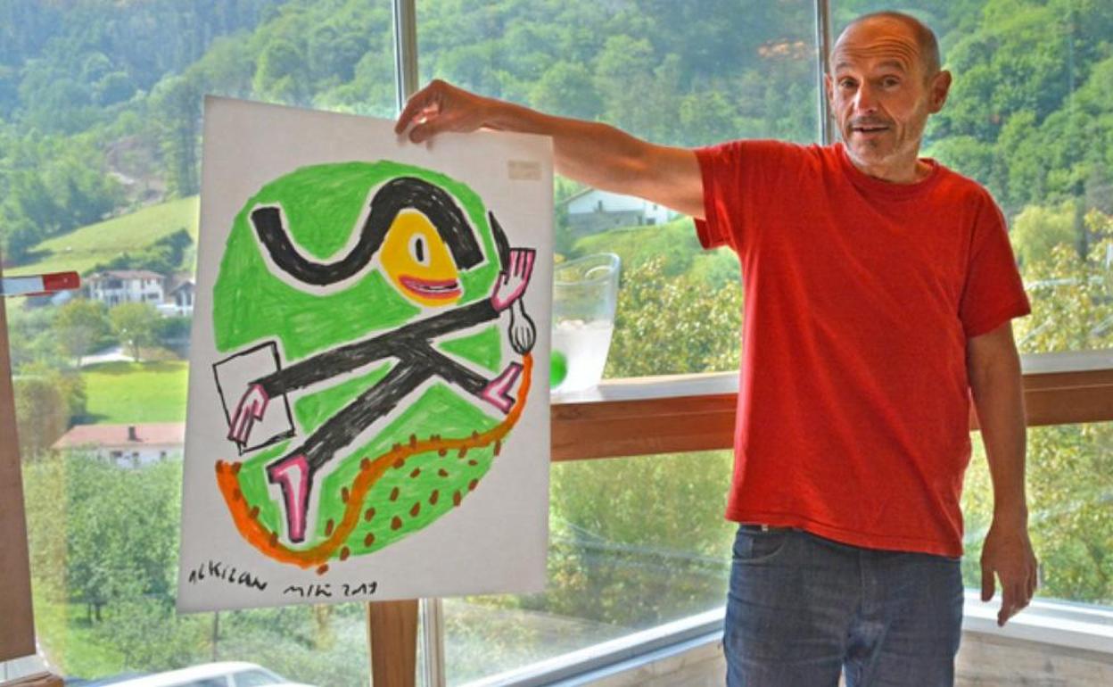 El ilustrador altzatarra Iñaki Martiarena, 'Mattin'