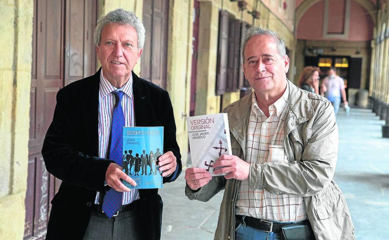 Juan Infante y José Javier Abasolo, ayer tras la presentación. 