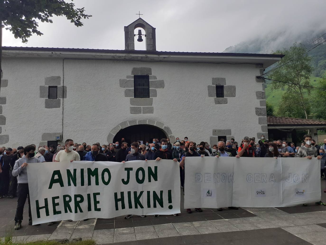 Concentración en apoyo a Jon Zubizarreta