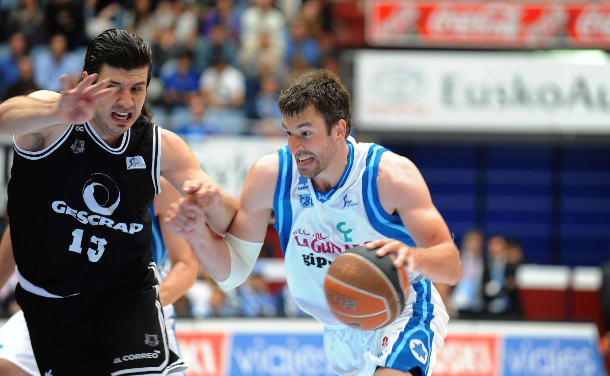 Panko, en un partido ante Bilbao Basket en su etapa en el Lagun Aro Gipuzkoa Basket. 