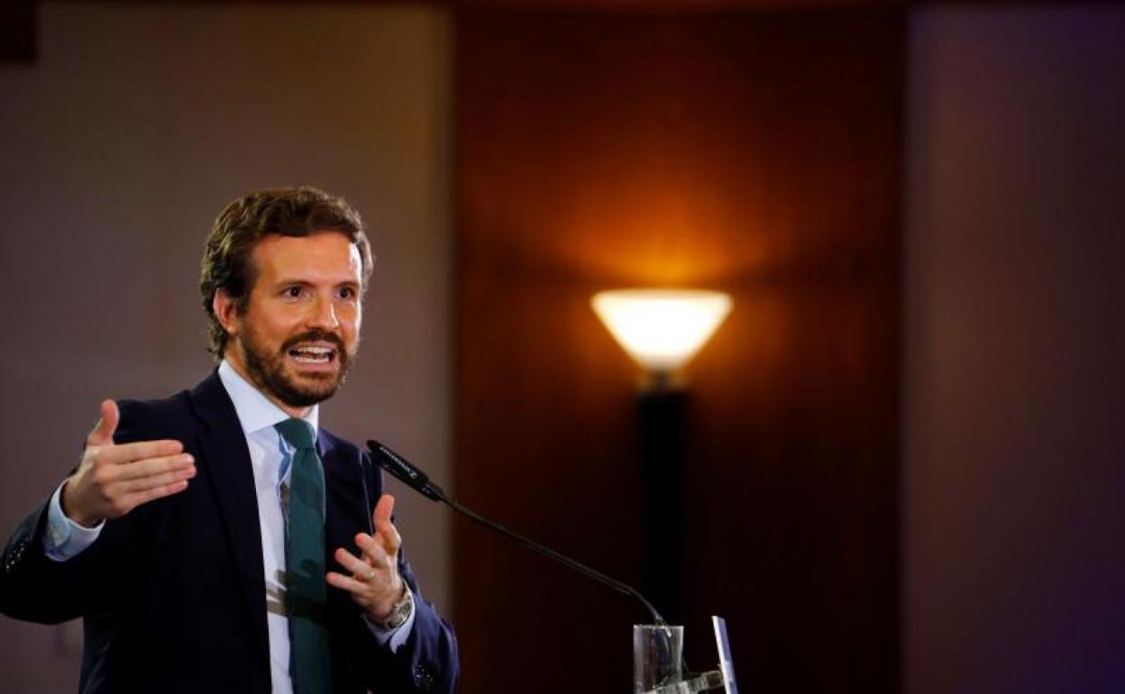 Pablo Casado, ayer en un acto del PP en Córdoba. 