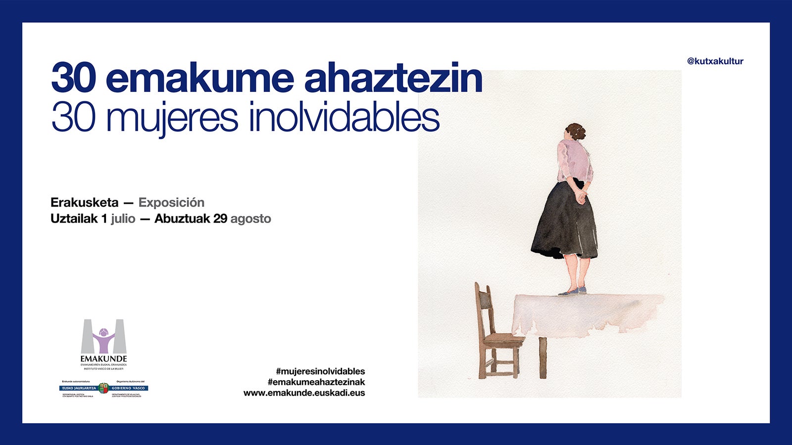 Abuztuaren 29a arte ikusi ahalko da '30 emakume ahaztezin' erakusketa Tabakaleran. 