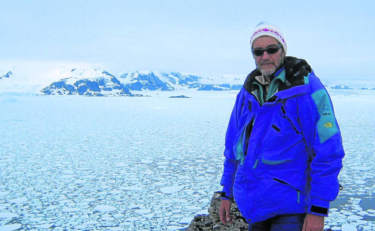 Jerónimo López, durante una de sus expediciones a la Antártida. 
