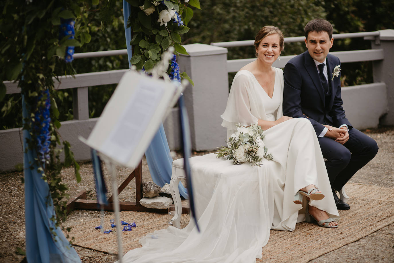 Amaia Urkia y Xabier Elorza se dieron el «sí quiero» en una emotiva ceremonia celebrada en el Mirador de Ulía