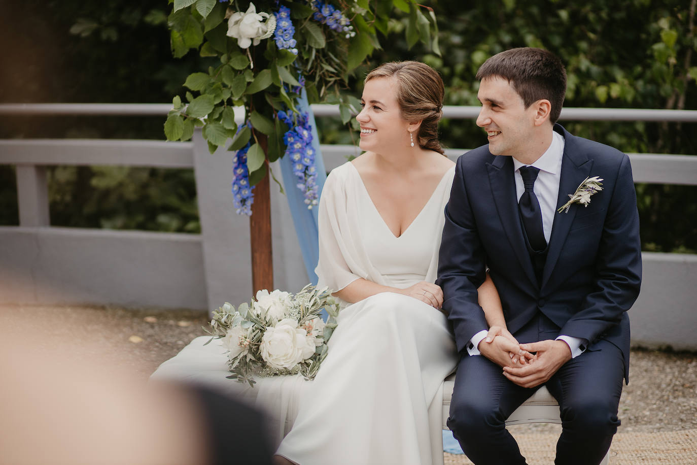 Amaia Urkia y Xabier Elorza se dieron el «sí quiero» en una emotiva ceremonia celebrada en el Mirador de Ulía