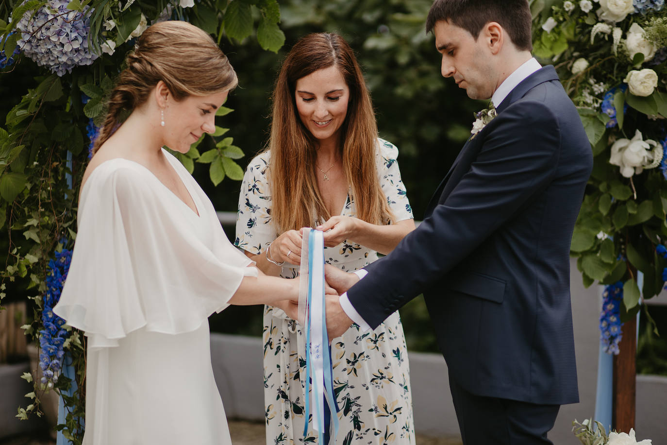 Amaia Urkia y Xabier Elorza se dieron el «sí quiero» en una emotiva ceremonia celebrada en el Mirador de Ulía
