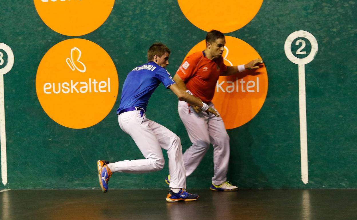 Jon Mariezkurrena y Aimar Olaizola son compañeros en el Torneo San Fermín. 