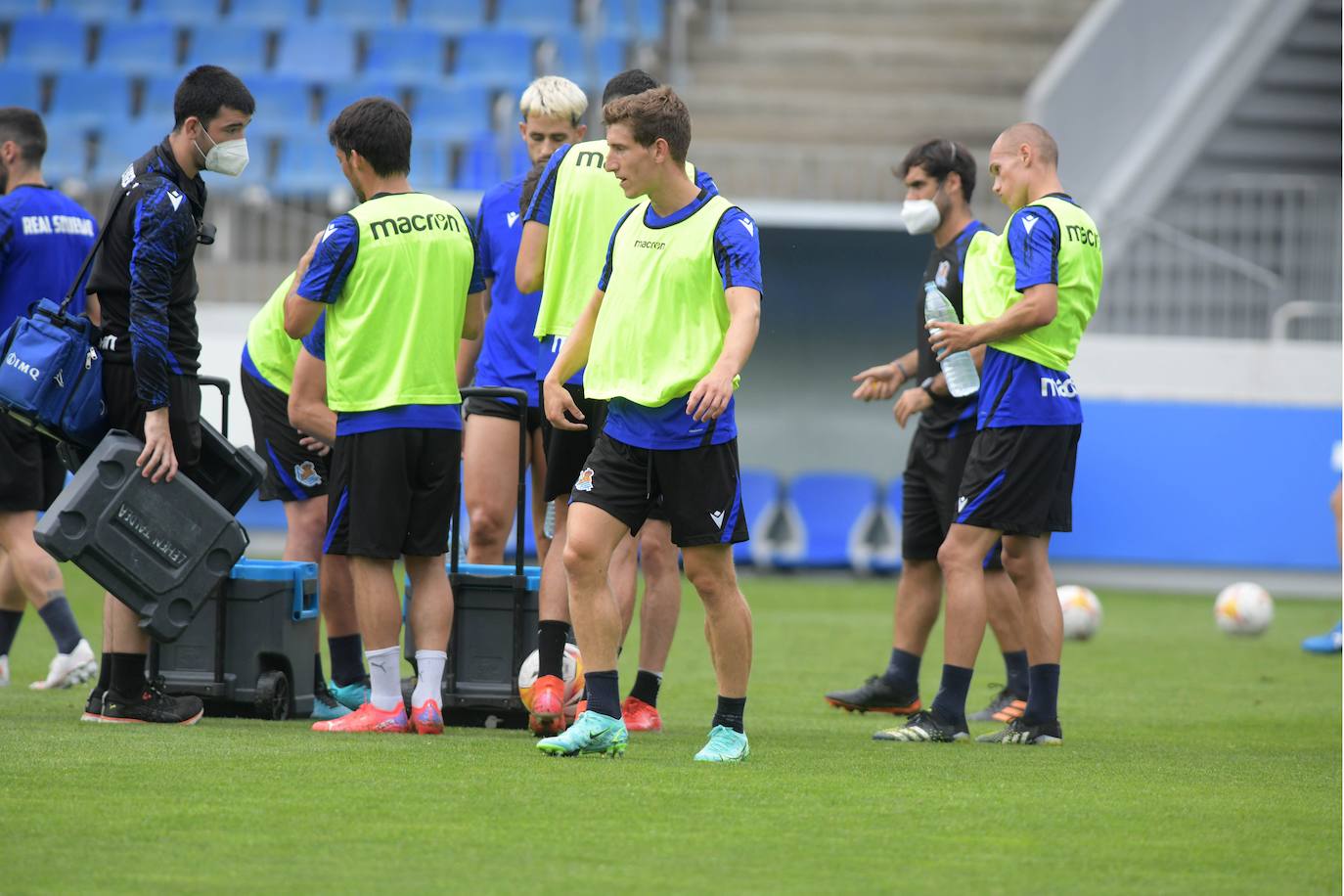 El conjunto txuri-urdin ha realizado hoy el último entrenamiento antes del segundo partido de la pretemporada que le enfrentará al equipo babazorro. 