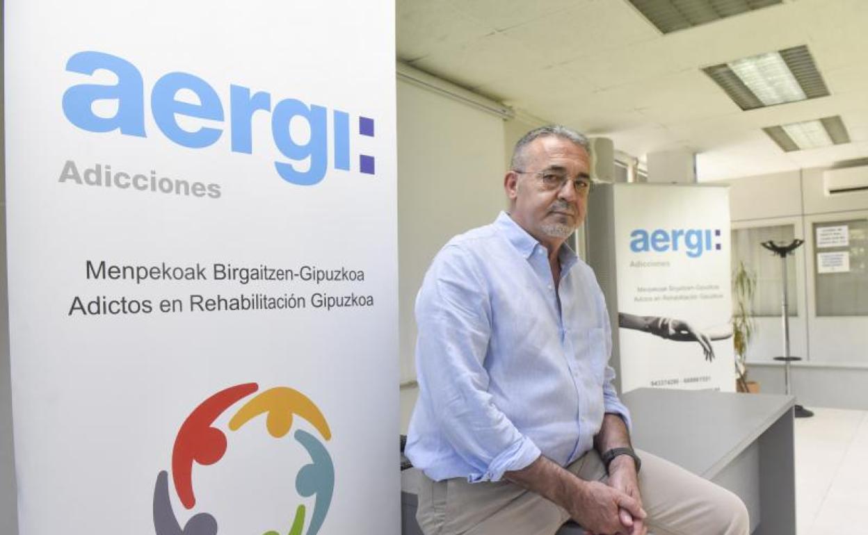 Josean Fernández, presidente de la Asociación de Alcohólicos y Adictos en Rehabilitación Gipuzkoa. 