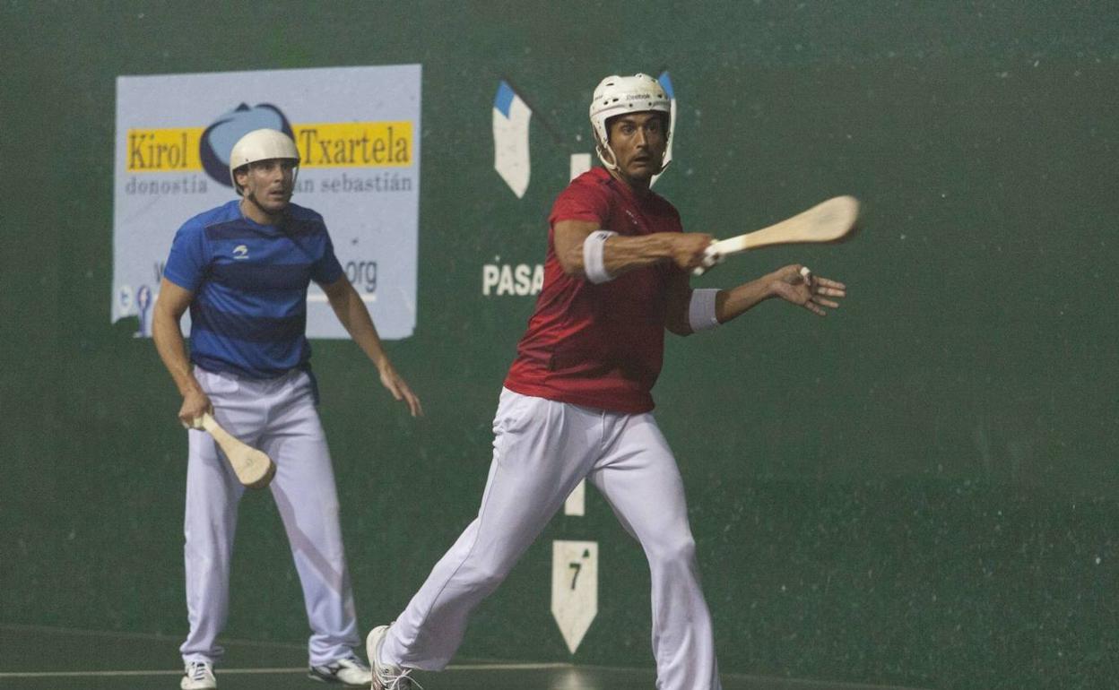 Fusto y Gaubeka, dos de las estrellas en el torneo de pala de Deba. 