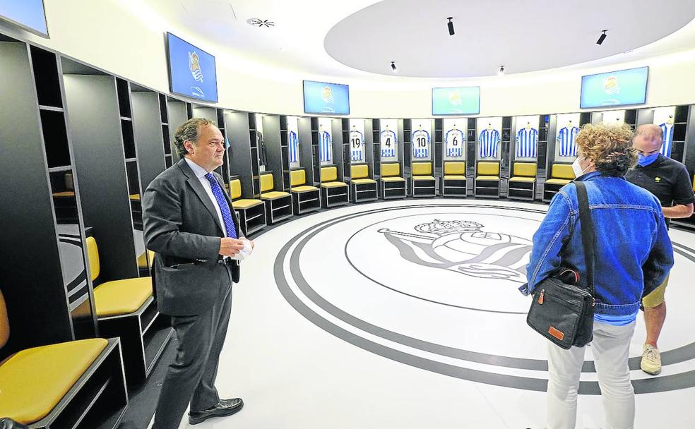 Unos vestuarios y sala de prensa de Champions para Anoeta