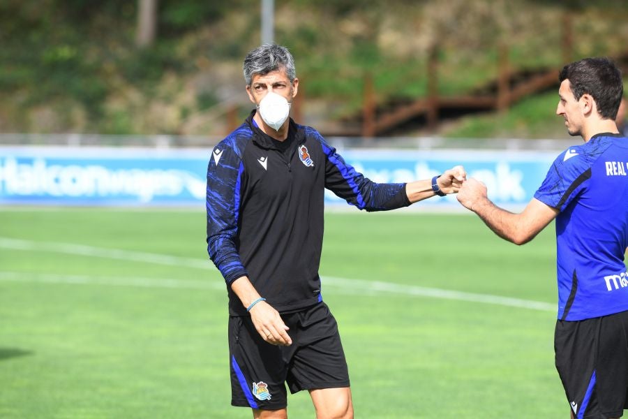 Fotos: Isak vuelve a entrenar en Zubieta