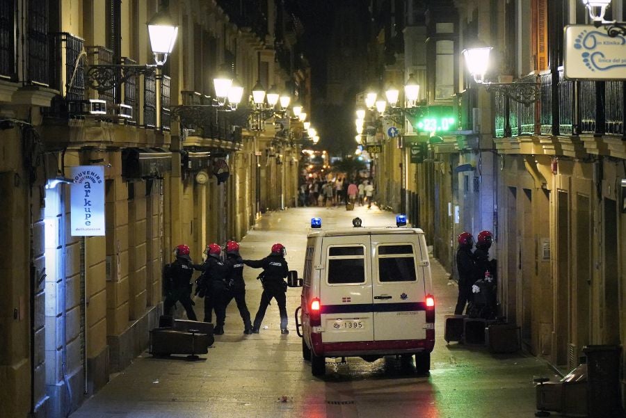 Fotos: Altercados en Donostia