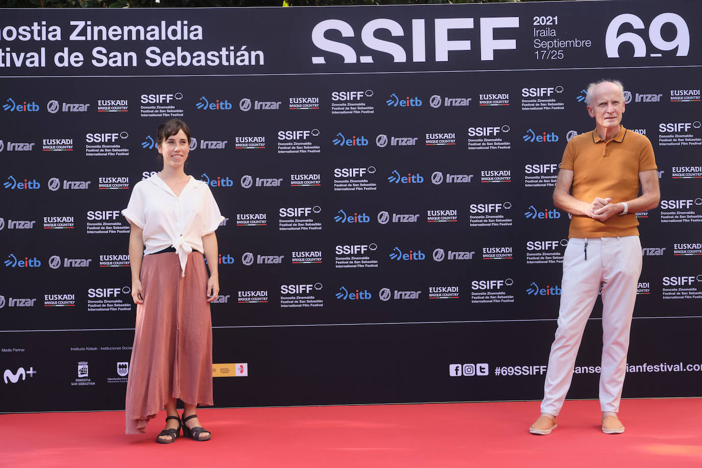 José Luis Rebordinos (Zinemaldi), Jaime Otamendi (Donostia Kultura), Bingen Zupiria (Departamento de Cultura) e Irene Larraza (Instituto Etxepare), en la presentación de las películas vascas que van a participar en el Festival.