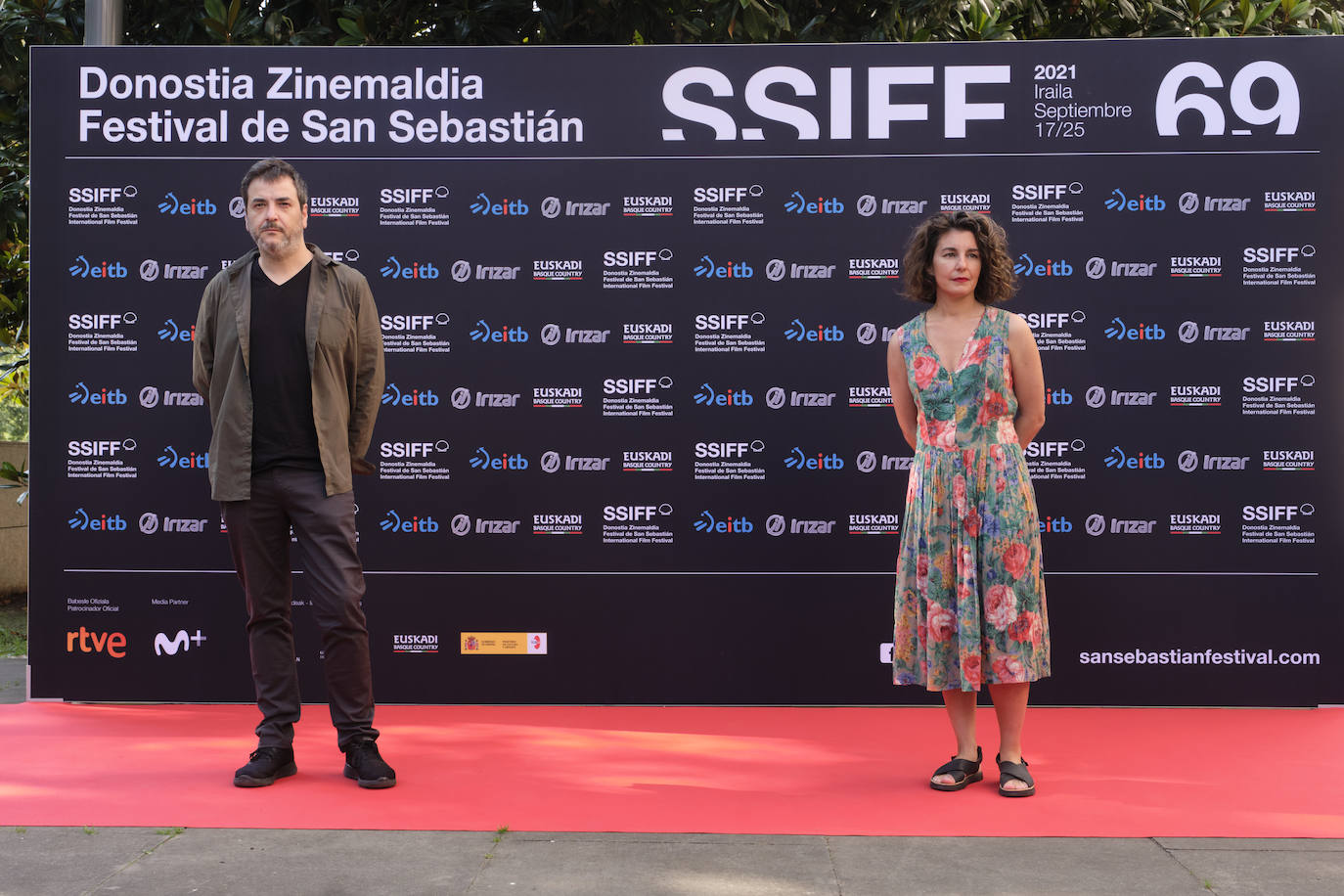 José Luis Rebordinos (Zinemaldi), Jaime Otamendi (Donostia Kultura), Bingen Zupiria (Departamento de Cultura) e Irene Larraza (Instituto Etxepare), en la presentación de las películas vascas que van a participar en el Festival.