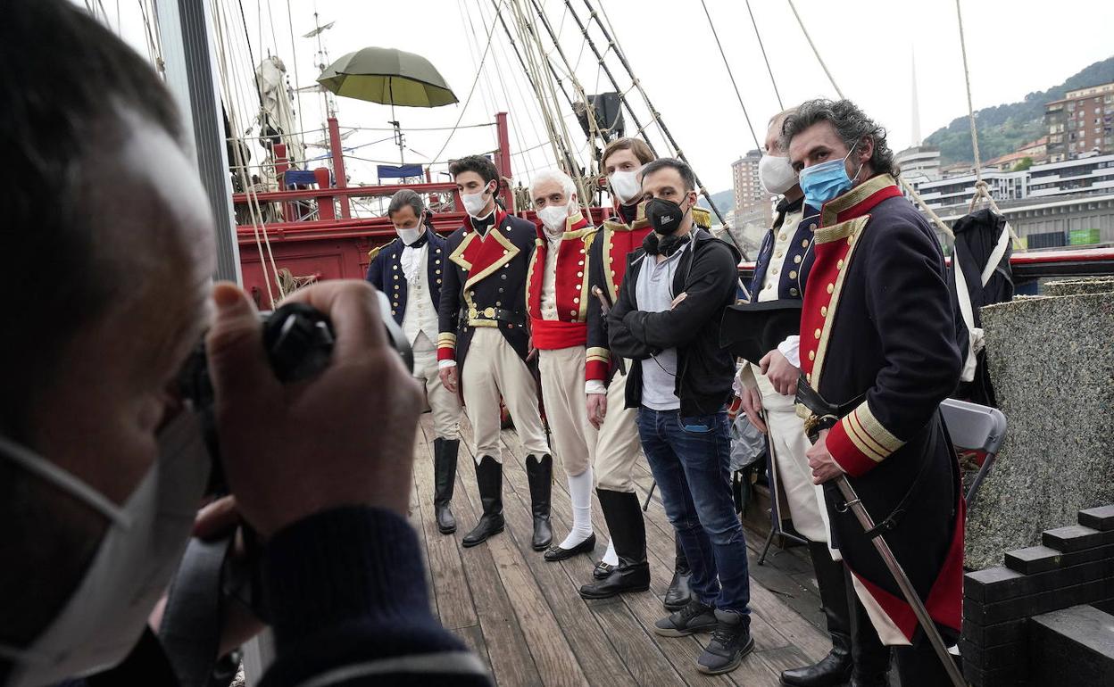 Rodaje de la serie 'La Fortuna' en Pasaia. 