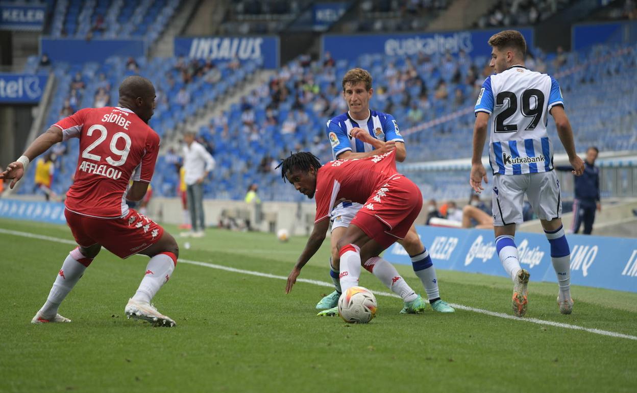 Imagen del amistoso que disputaron la Real y el Mónaco.