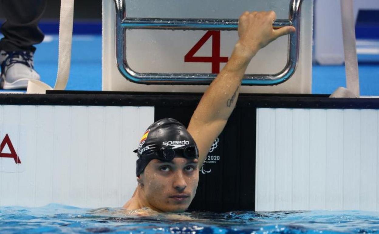 Iñigo Llopis, antes de una prueba durante el día de ayer. 