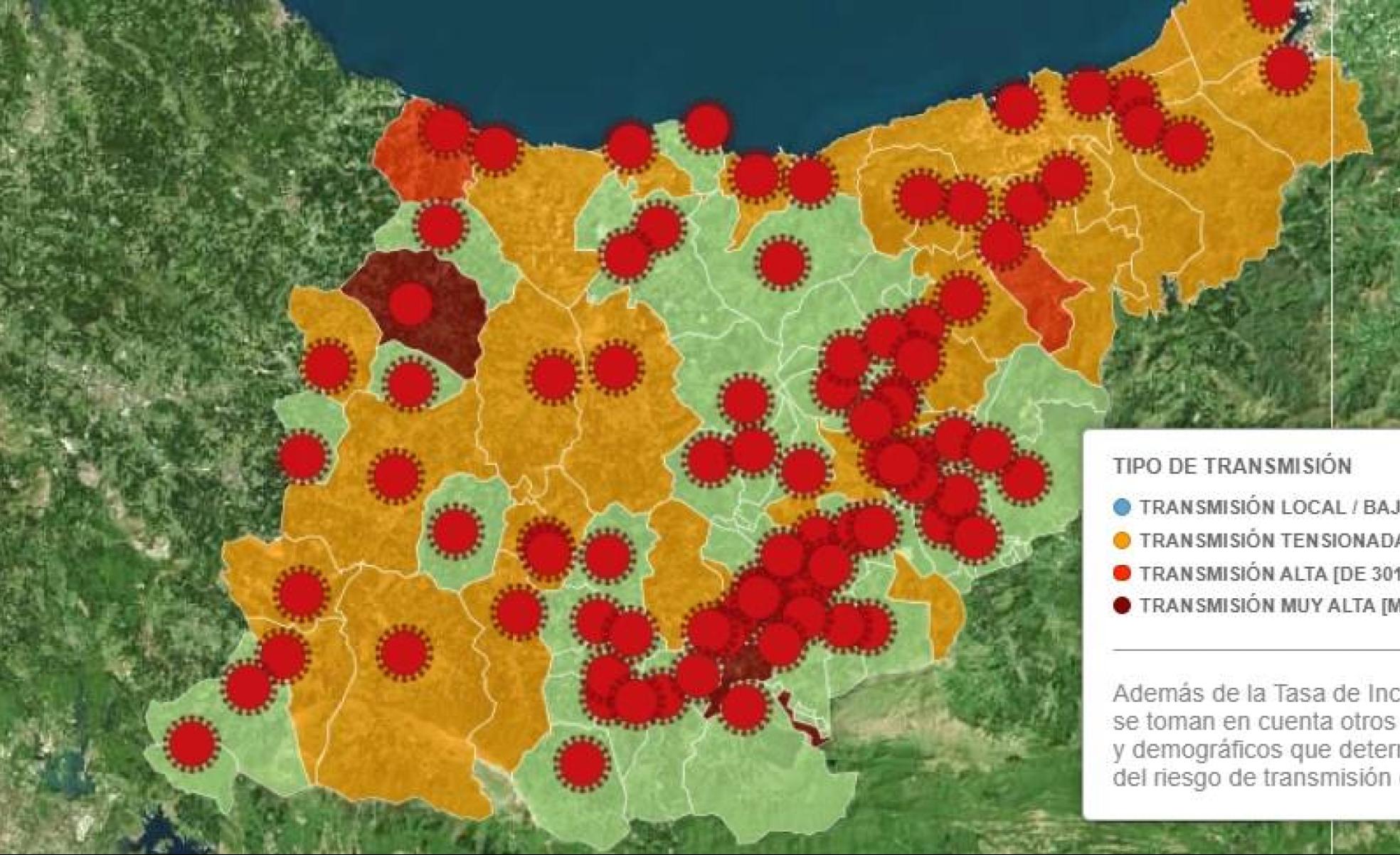Consulta la incidencia del coronavirus en Gipuzkoa pueblo a pueblo