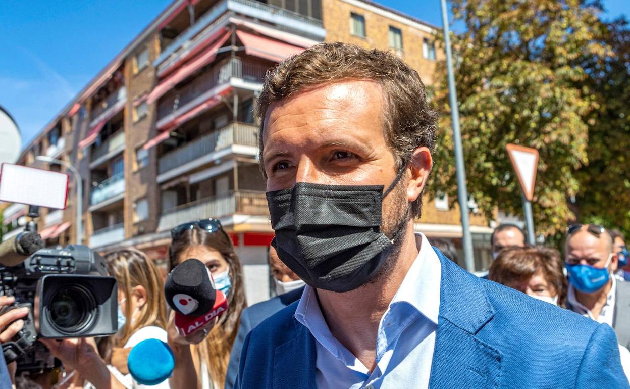 Pablo Casado, este lunes en Toledo.