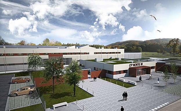 Imagen principal - Arranca la construcción de la nueva cárcel de Zubieta, que abrirá en primavera de 2023