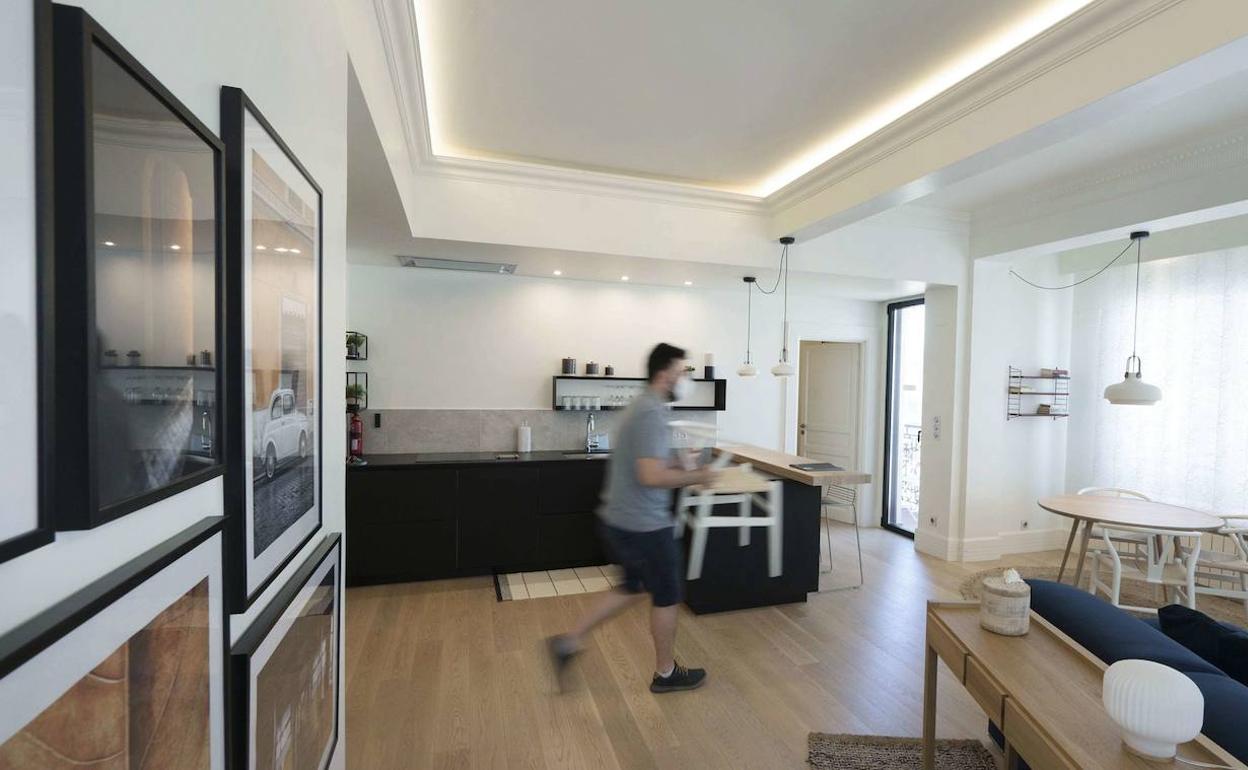 Vivienda de uso turístico del barrio de Gros. 