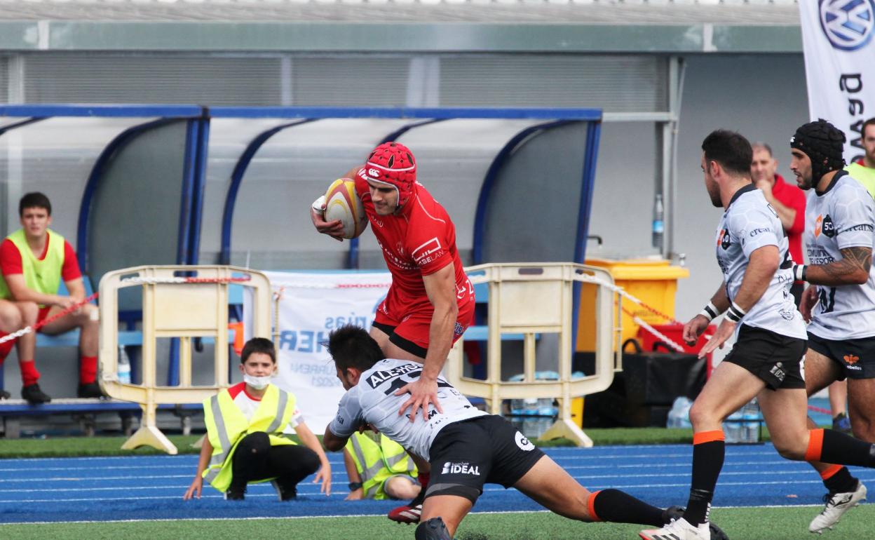 Lance en un partido del Ordizia.