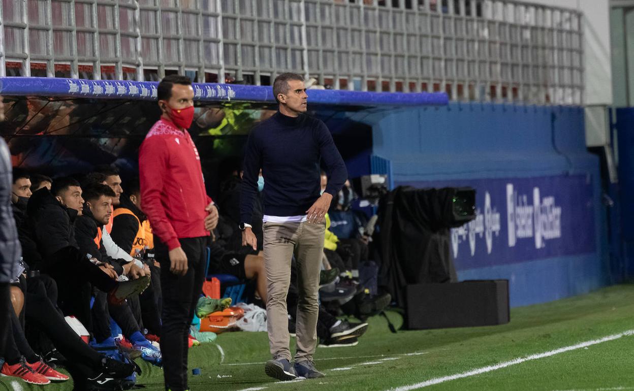 Garitano, en un partido del Eibar