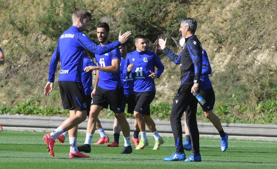 Fotos: Último entrenamiento antes de viajar al Wanda