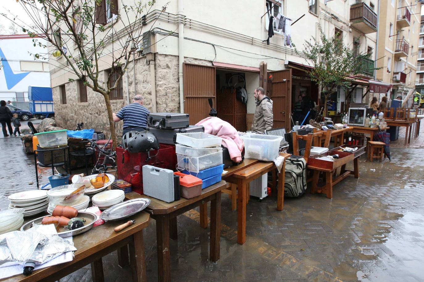 El día después de las inundaciones en Martutene