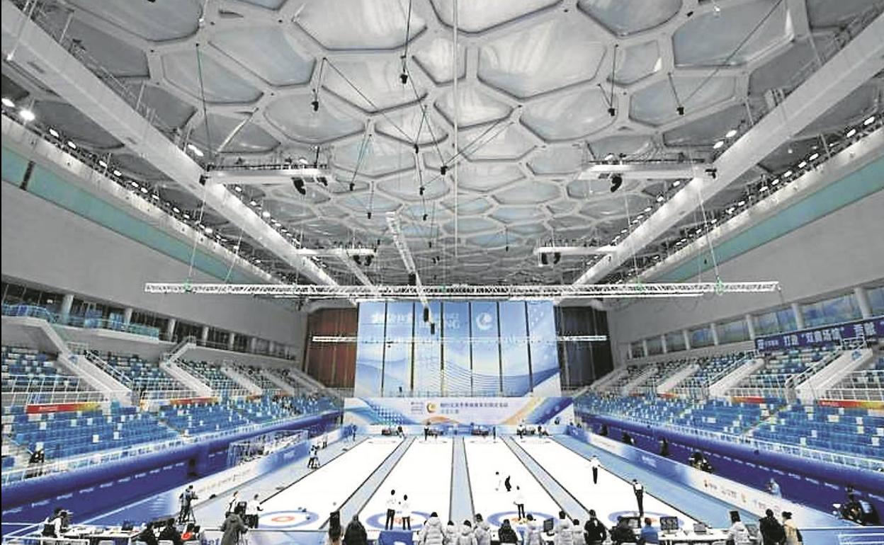 El cubo acuático de Pekín 2008 acogerá ahora las pruebas de curling. 