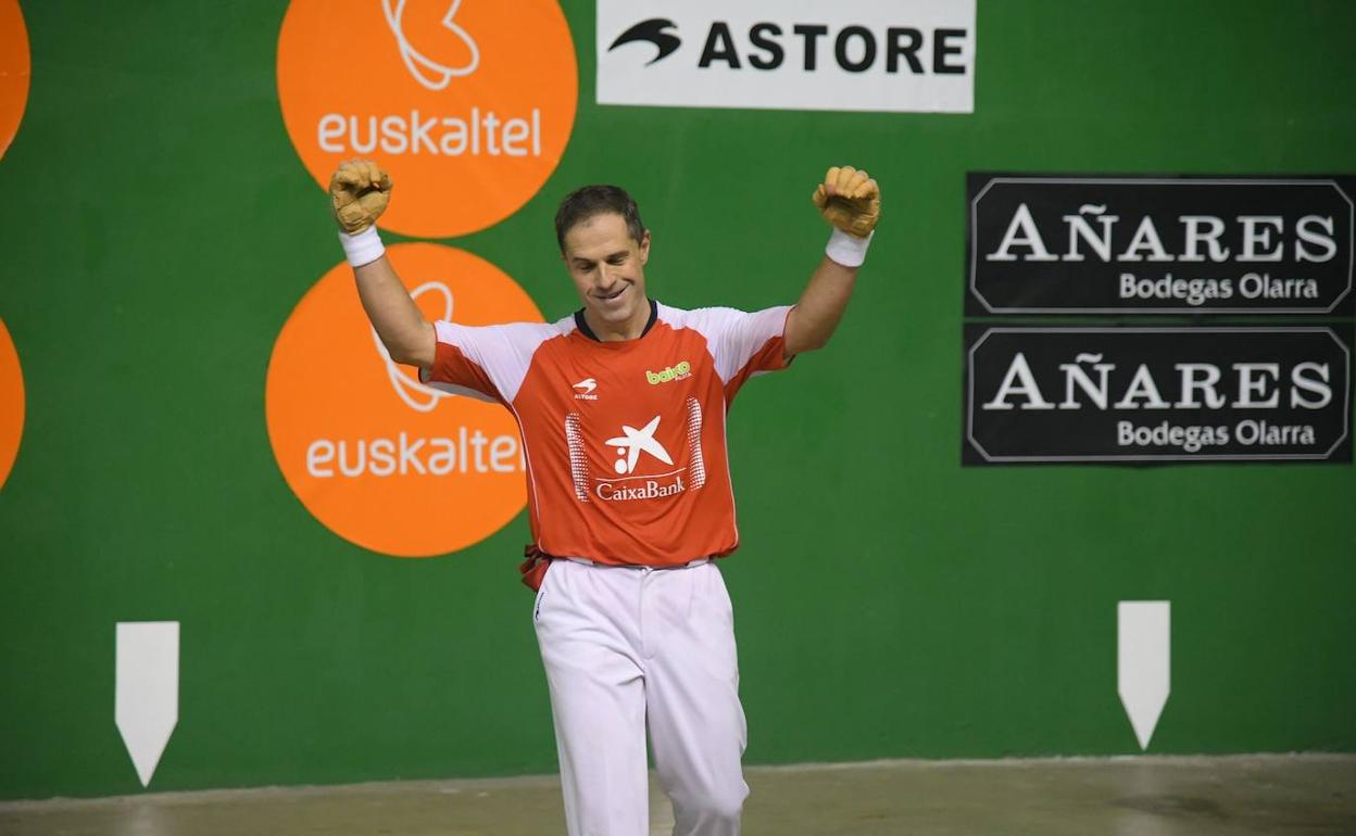 Aimar al finalizar el partido.