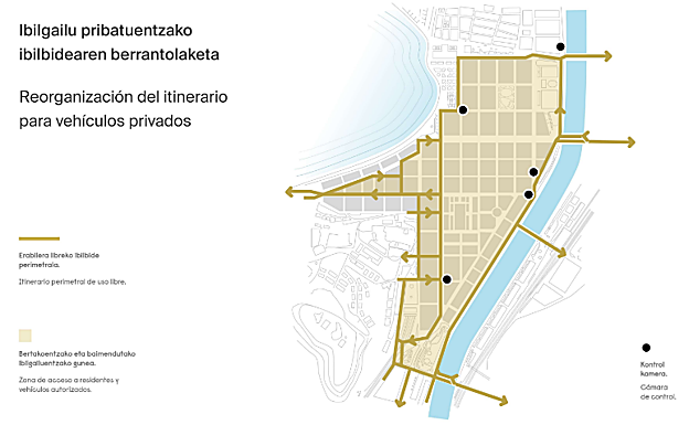 Donostia quiere cerrar el Centro al tráfico privado para 2023