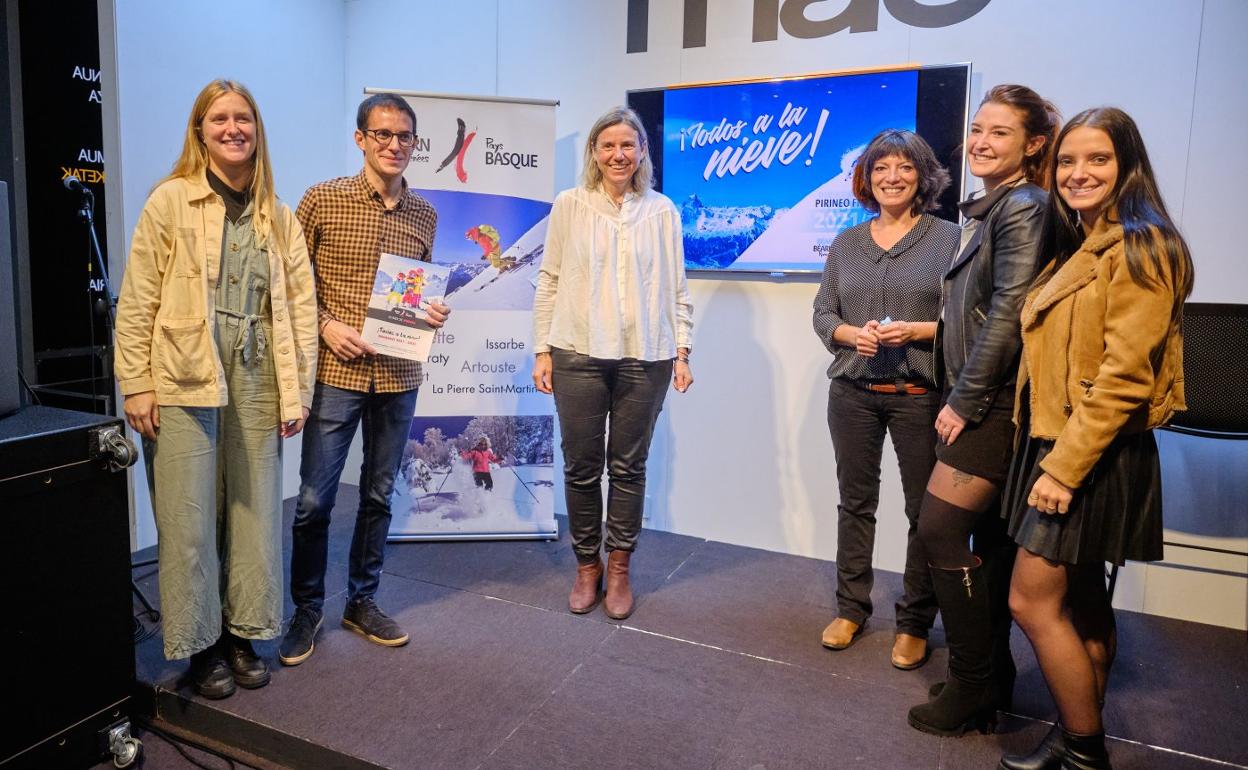 Responsables de las estaciones francesas, ayer en la presentación. 