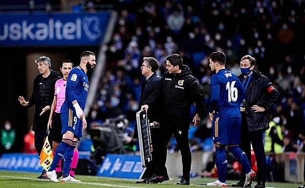 Benzema, baja el martes contra el Inter y muy dudoso para el derbi